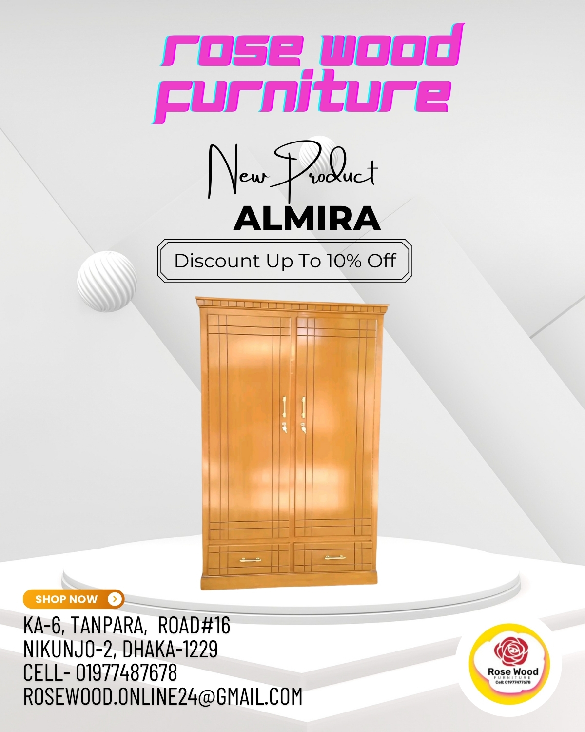 2 Door Almira (Bord)