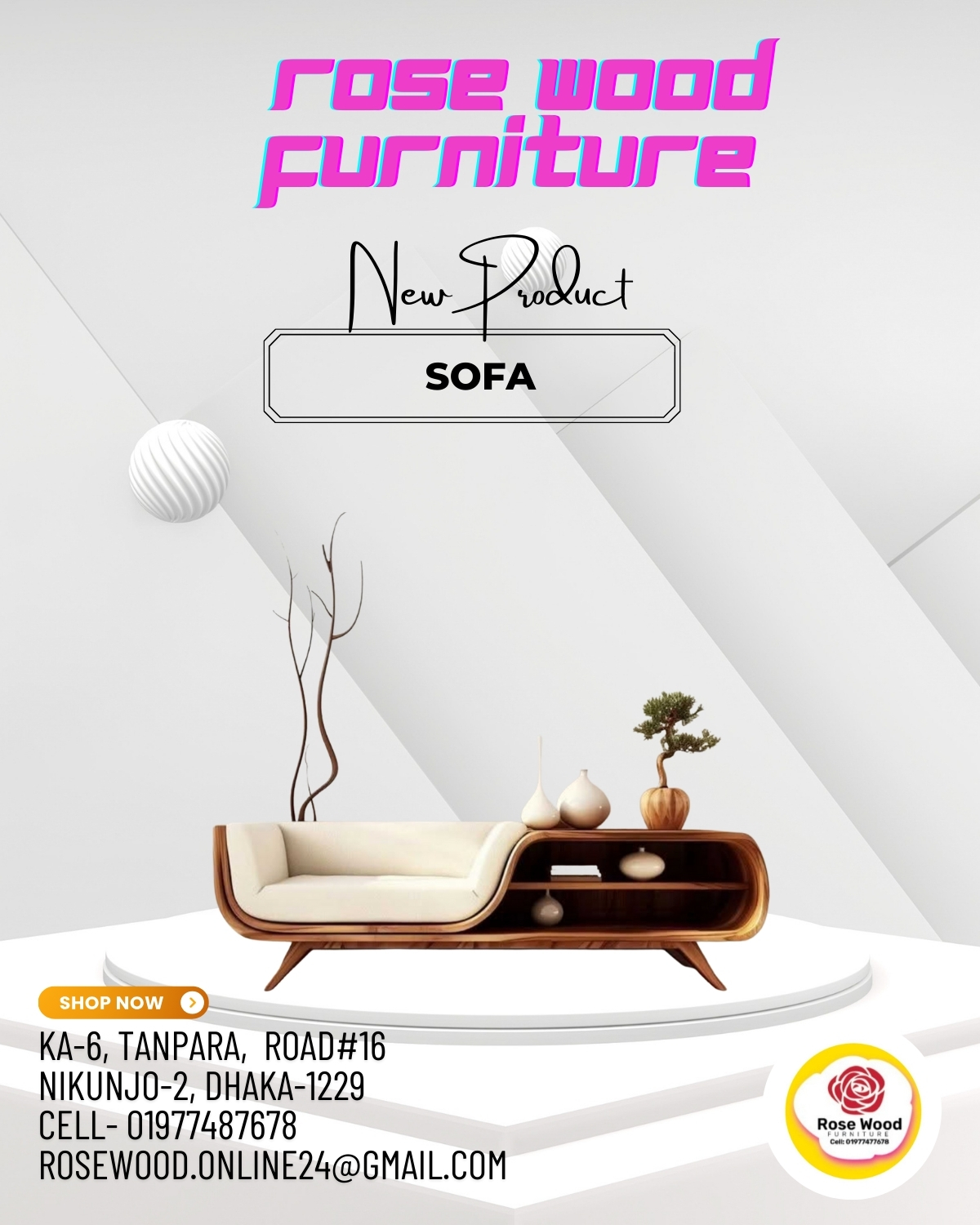 Sofa with Side Table