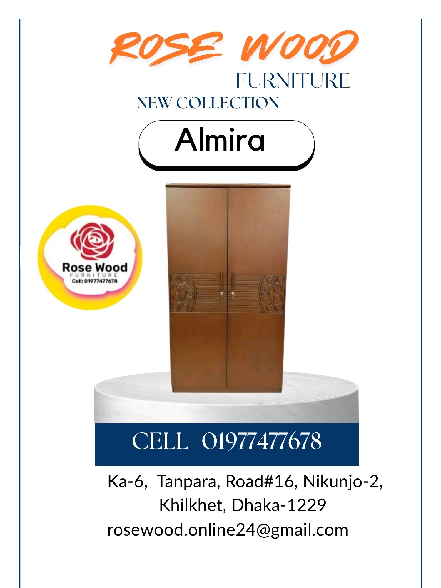 Almira (MDF Bord, Laker polish)