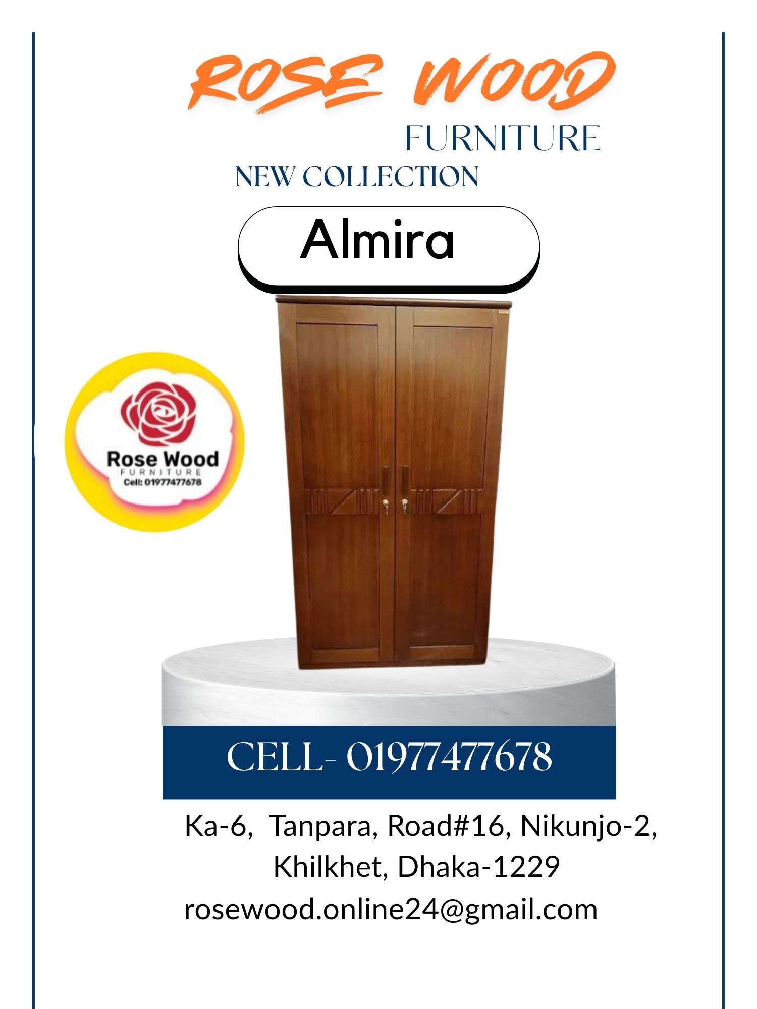 Almira (MDF Bord, Laker polish)
