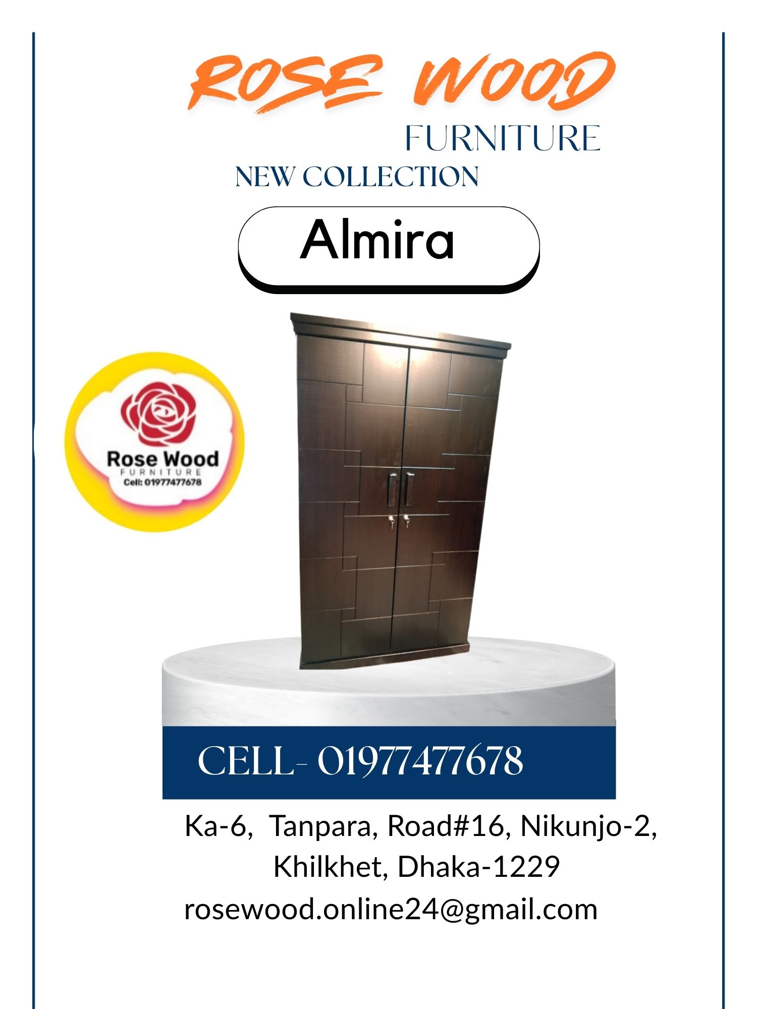 Almira (MDF Bord, Laker polish)