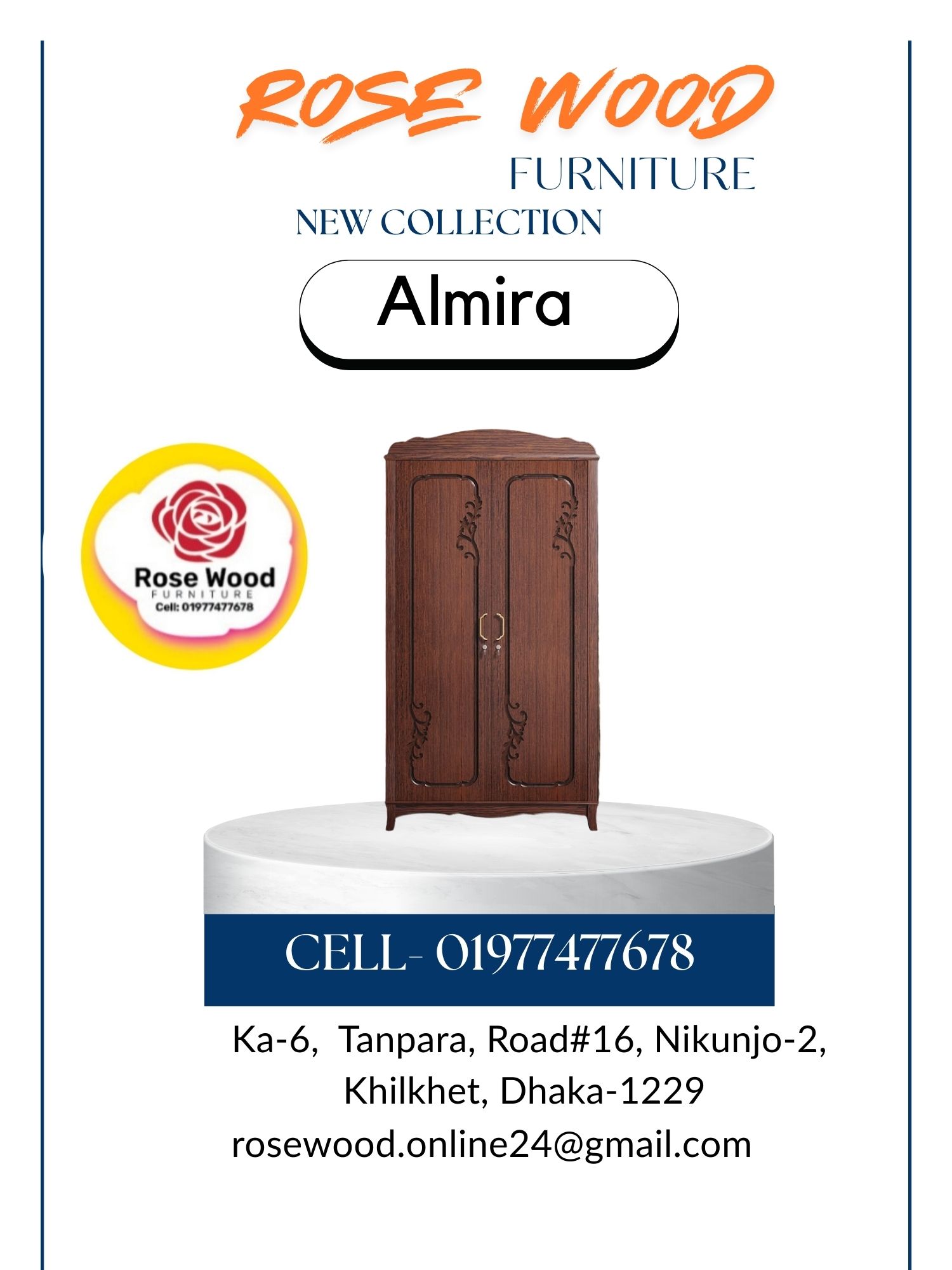 Almira (MDF Bord, Laker polish)