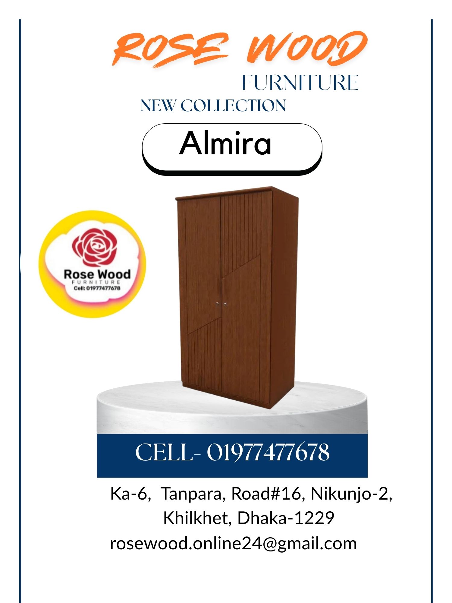 Almira (MDF Bord, Laker polish)