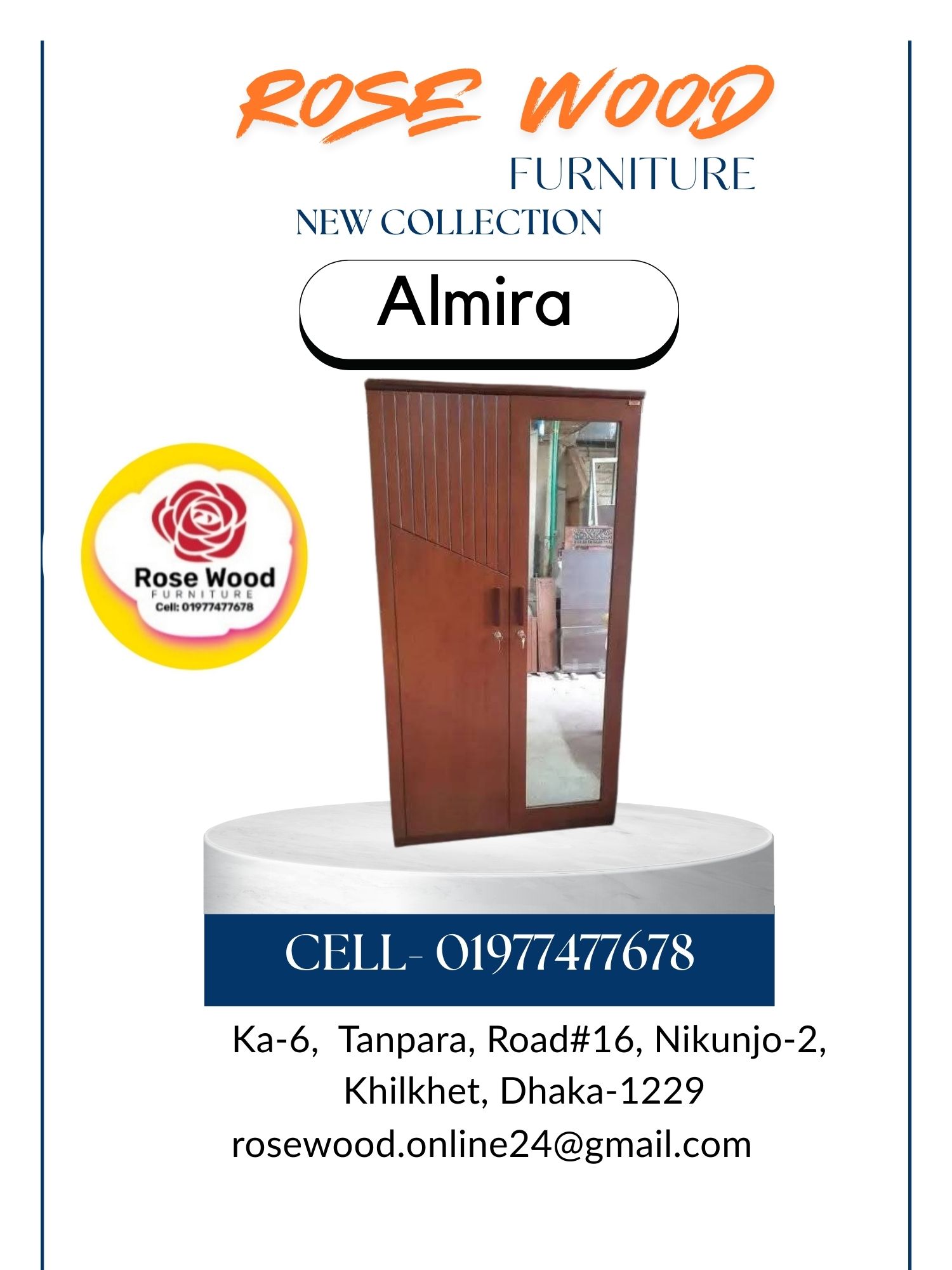 Almira (MDF Bord, Laker polish)