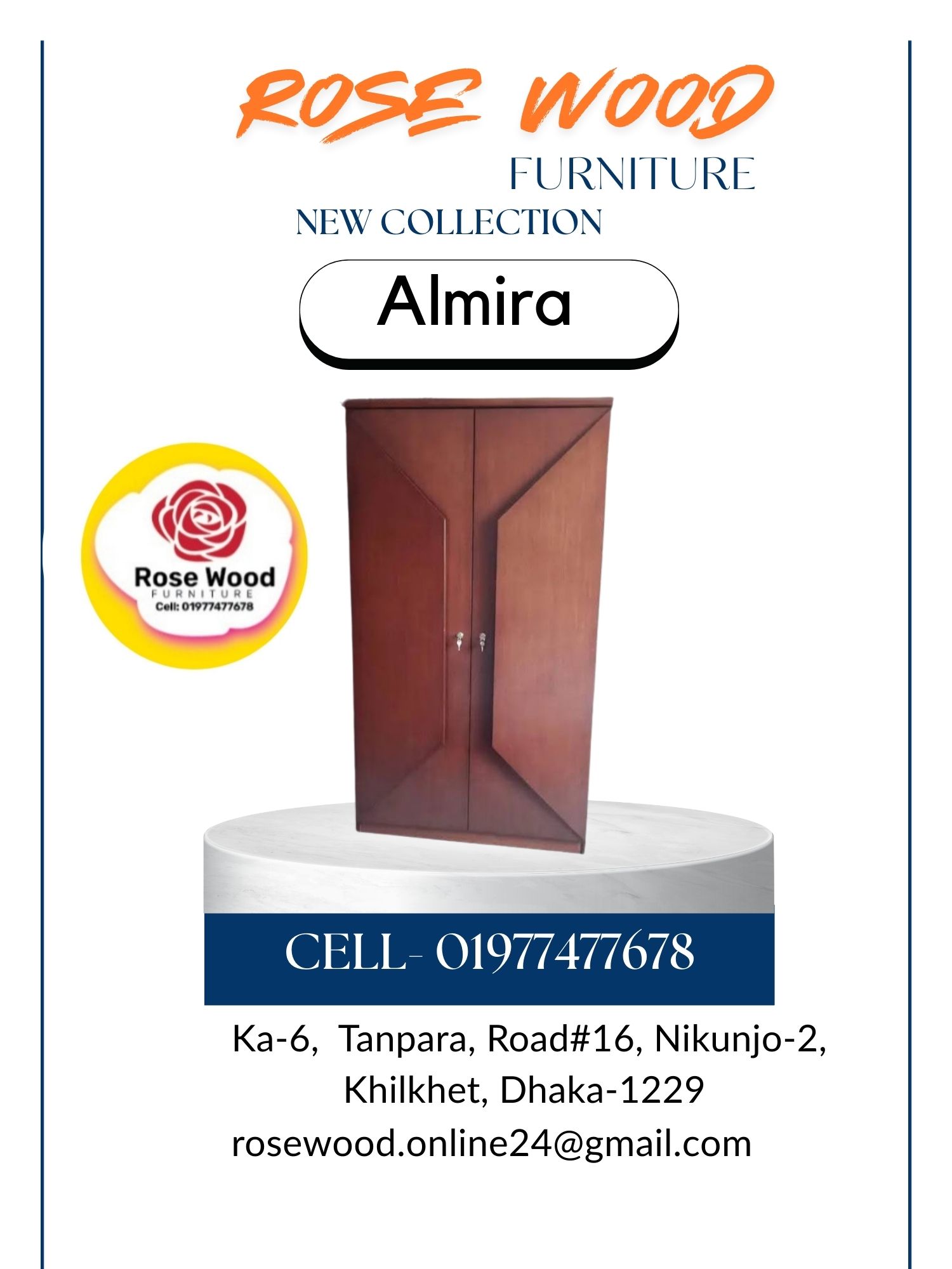 Almira (MDF Bord, Laker polish)