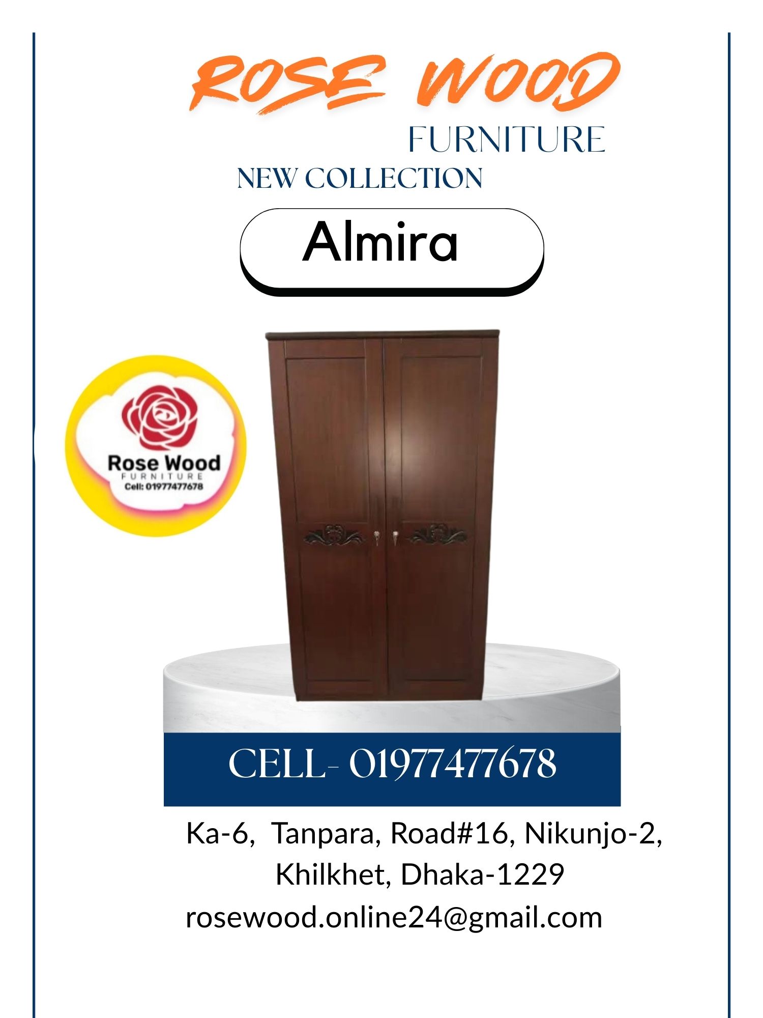 Almira (MDF Bord, Laker polish)