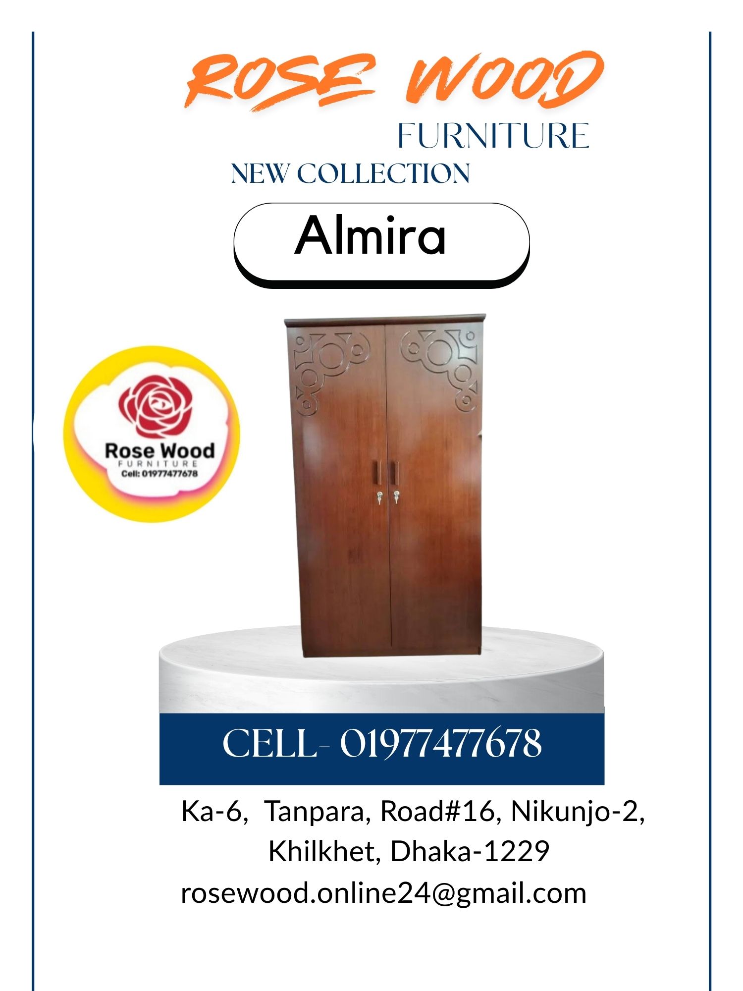 Almira (MDF Bord, Laker polish)